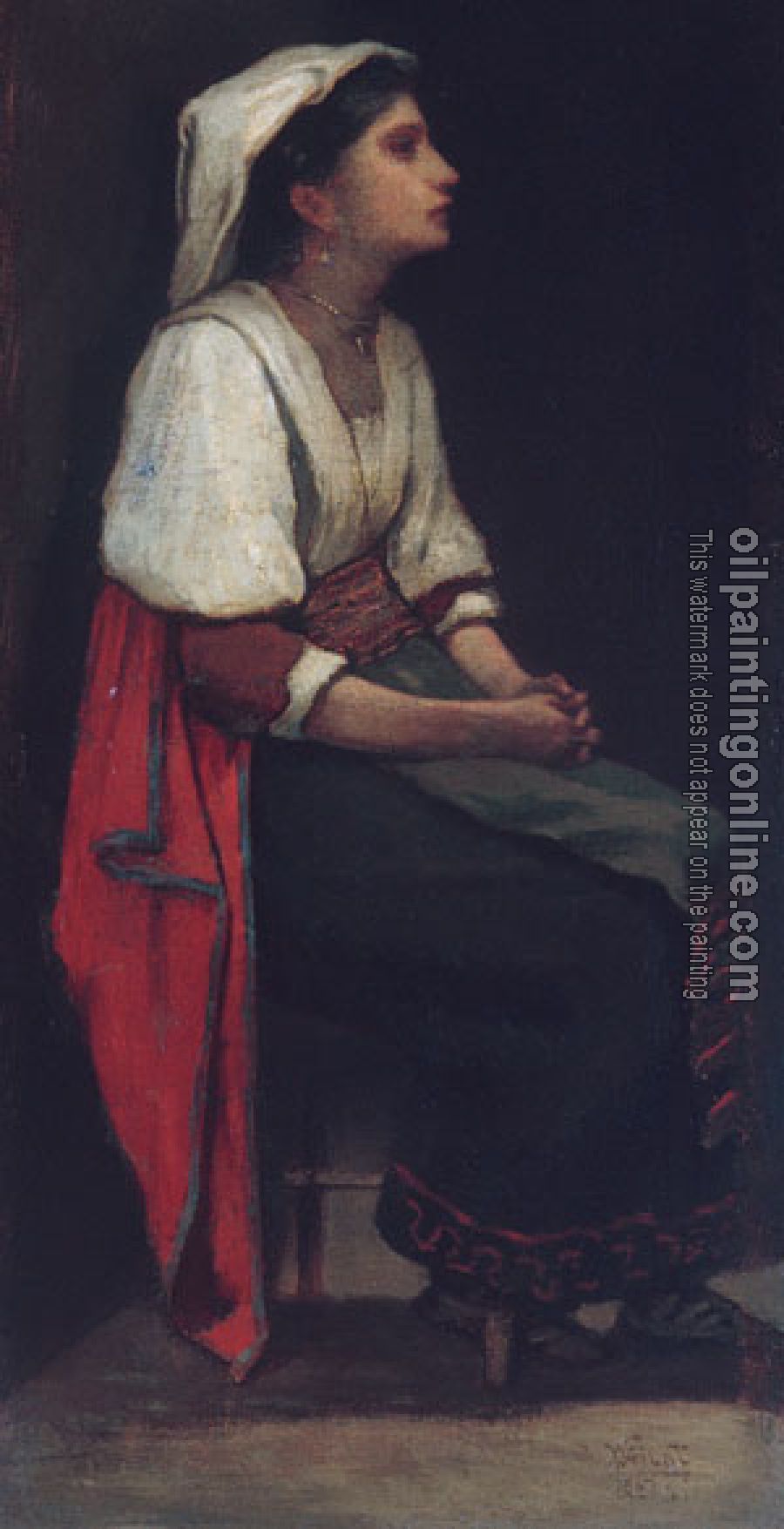 William Morris Hunt - Italian Girl